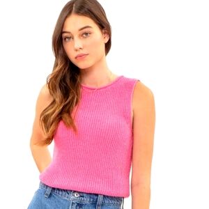 Blu Pepper Crochet Sweater Knit Top